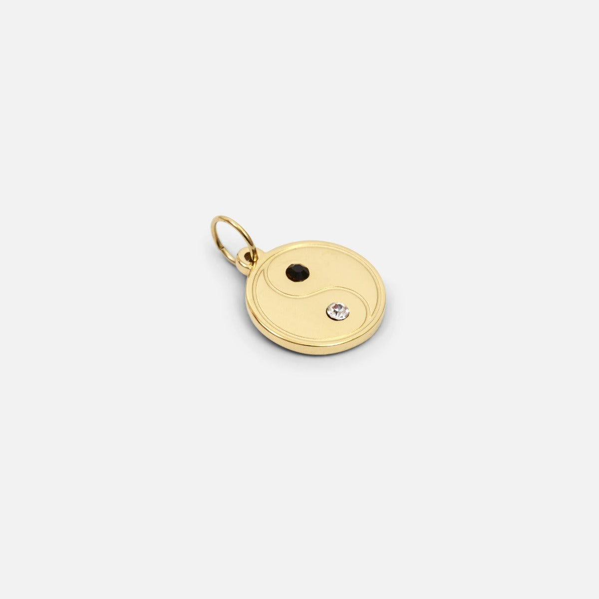 Small golden yin yang charm