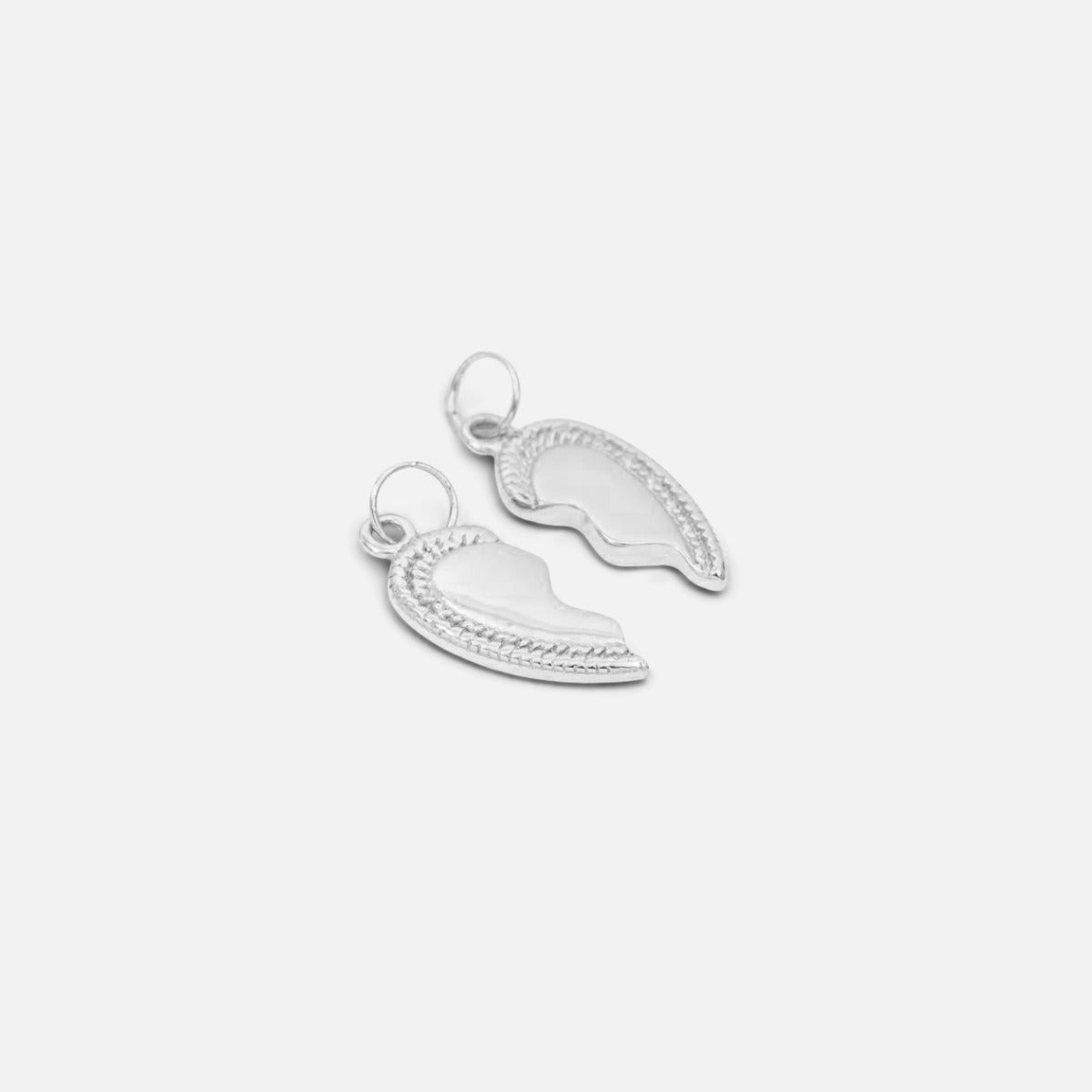 Small silver best friend charms