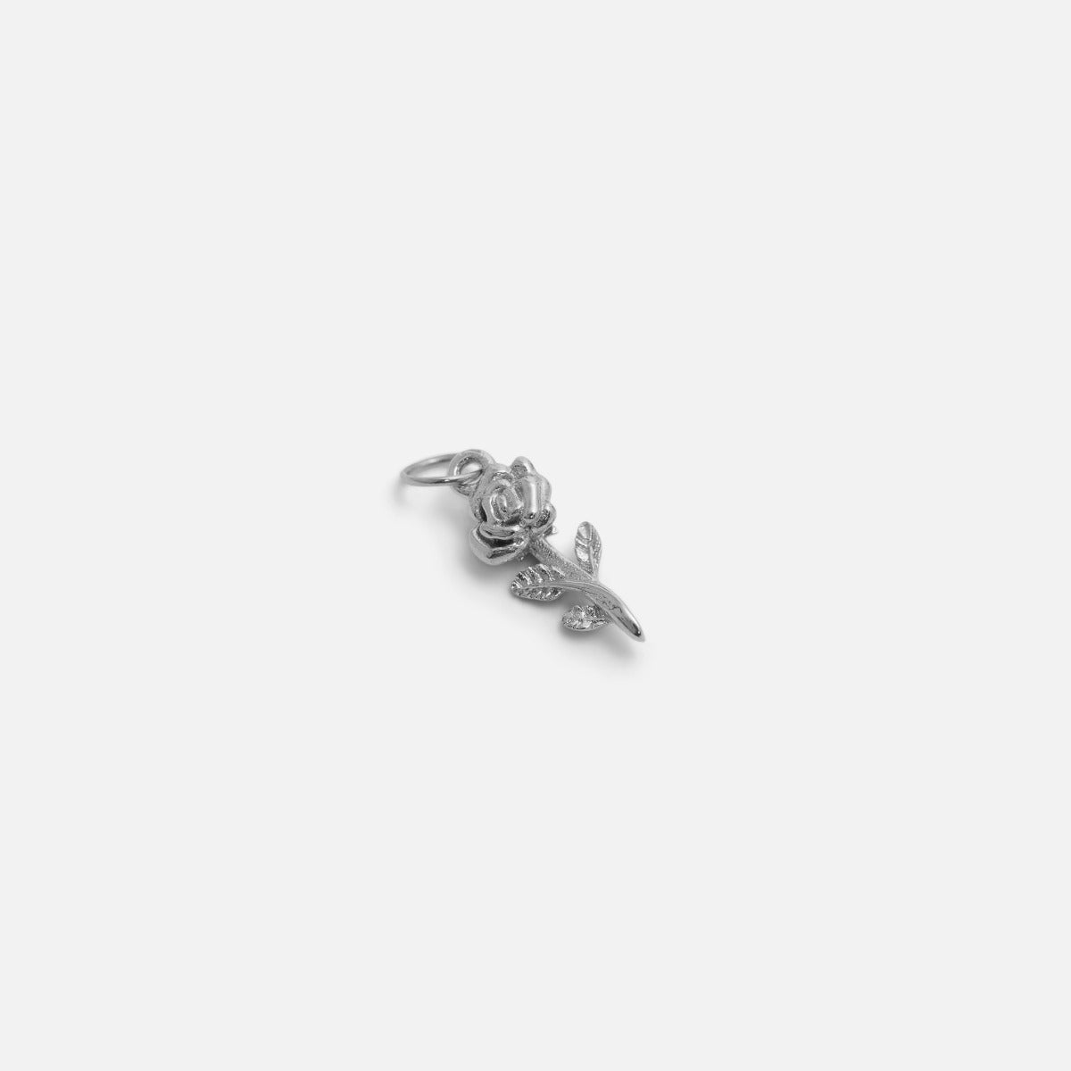 Small silver flower charm