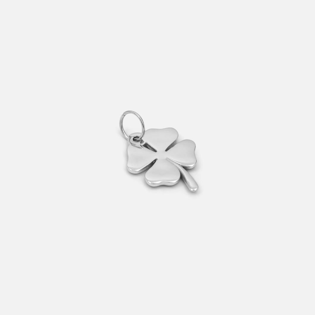 Small silver four leaf charm