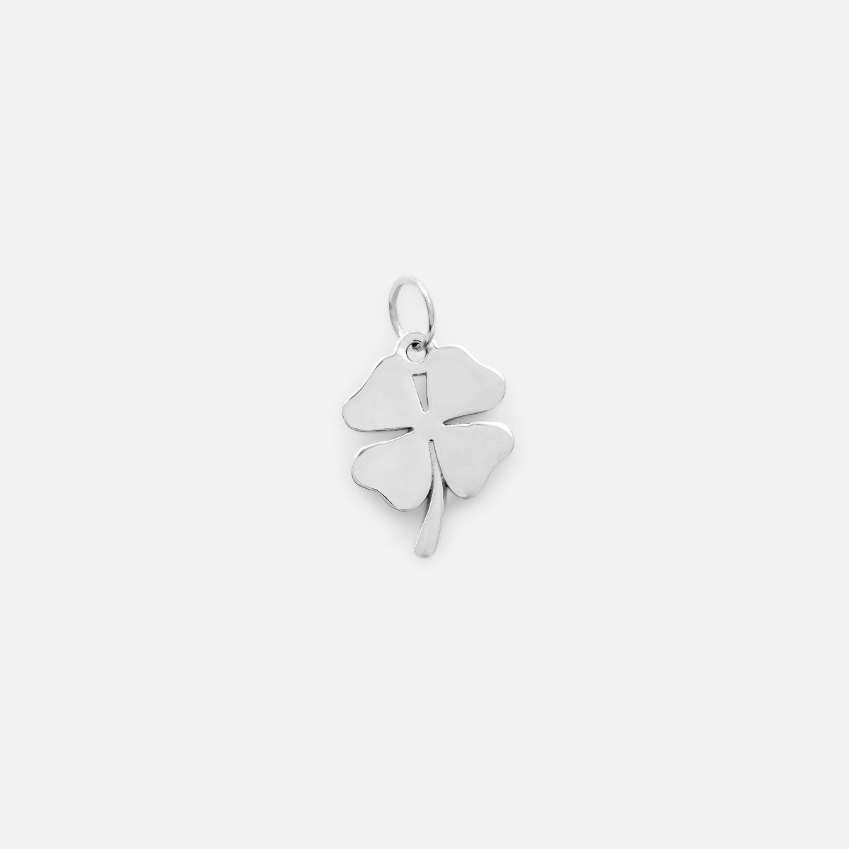 Small silver four leaf charm