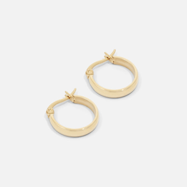 Load image into Gallery viewer, Small golden stainless steel hoop earrings
