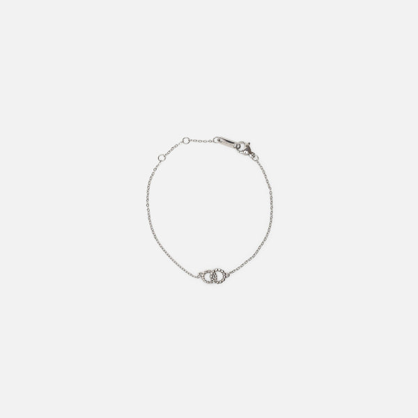 Load image into Gallery viewer, Silver bracelet with two intertwined circles in stainless steel

