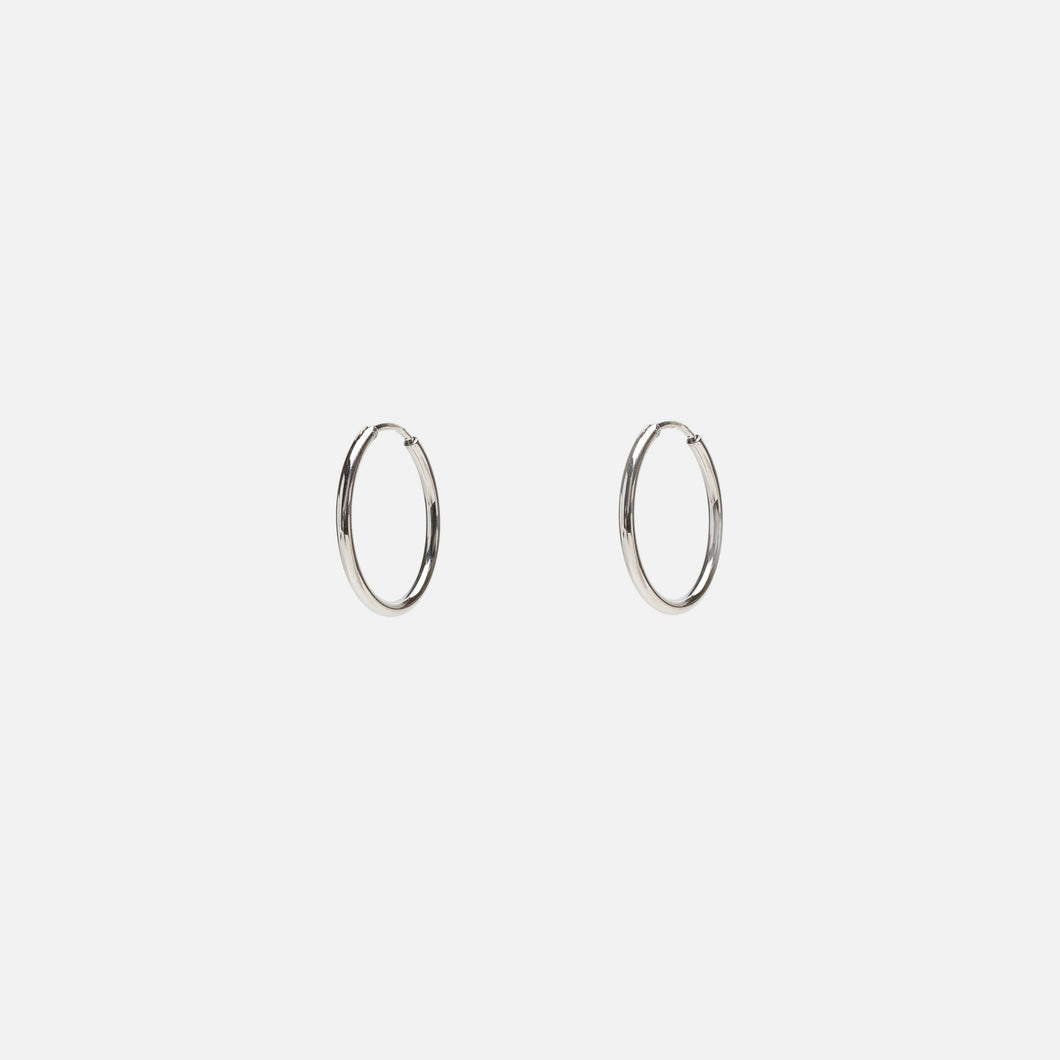 24mm stainless steel silver hoop earrings  