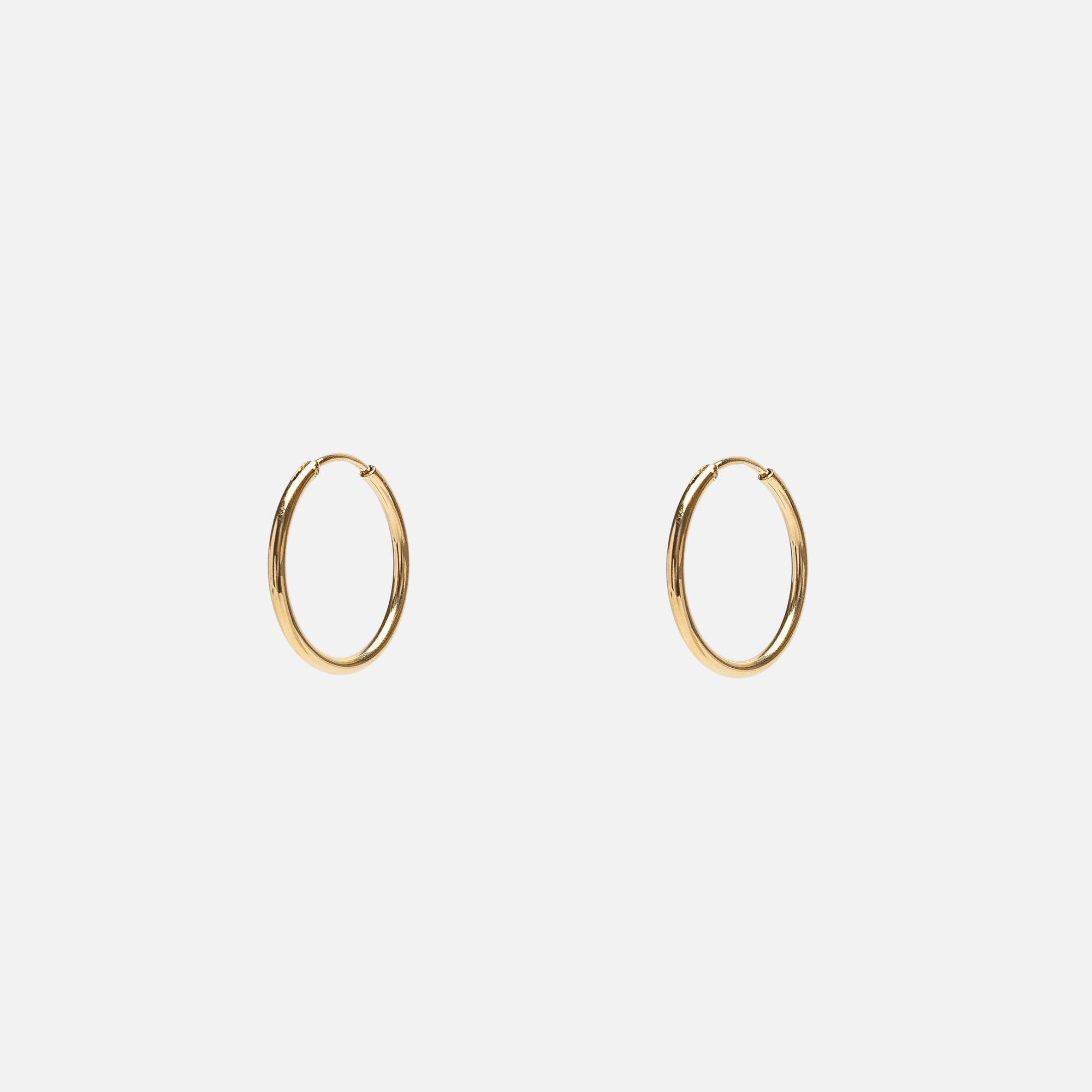 Boucles d’oreilles anneaux dorés 24mm en acier inoxydable