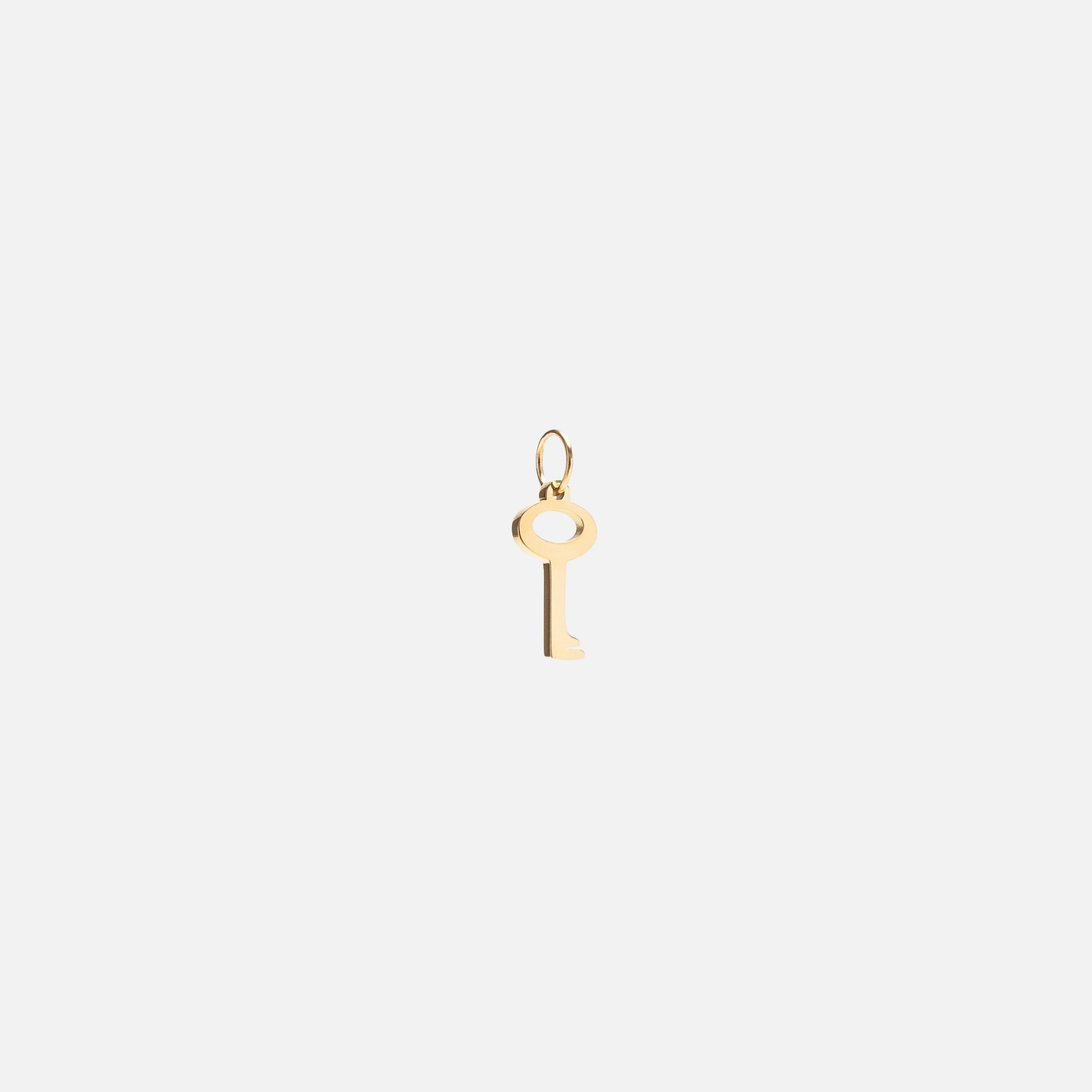 Small golden key charm