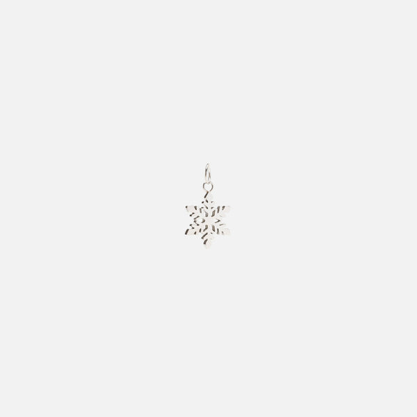 Load image into Gallery viewer, Small silver snowflake charm
