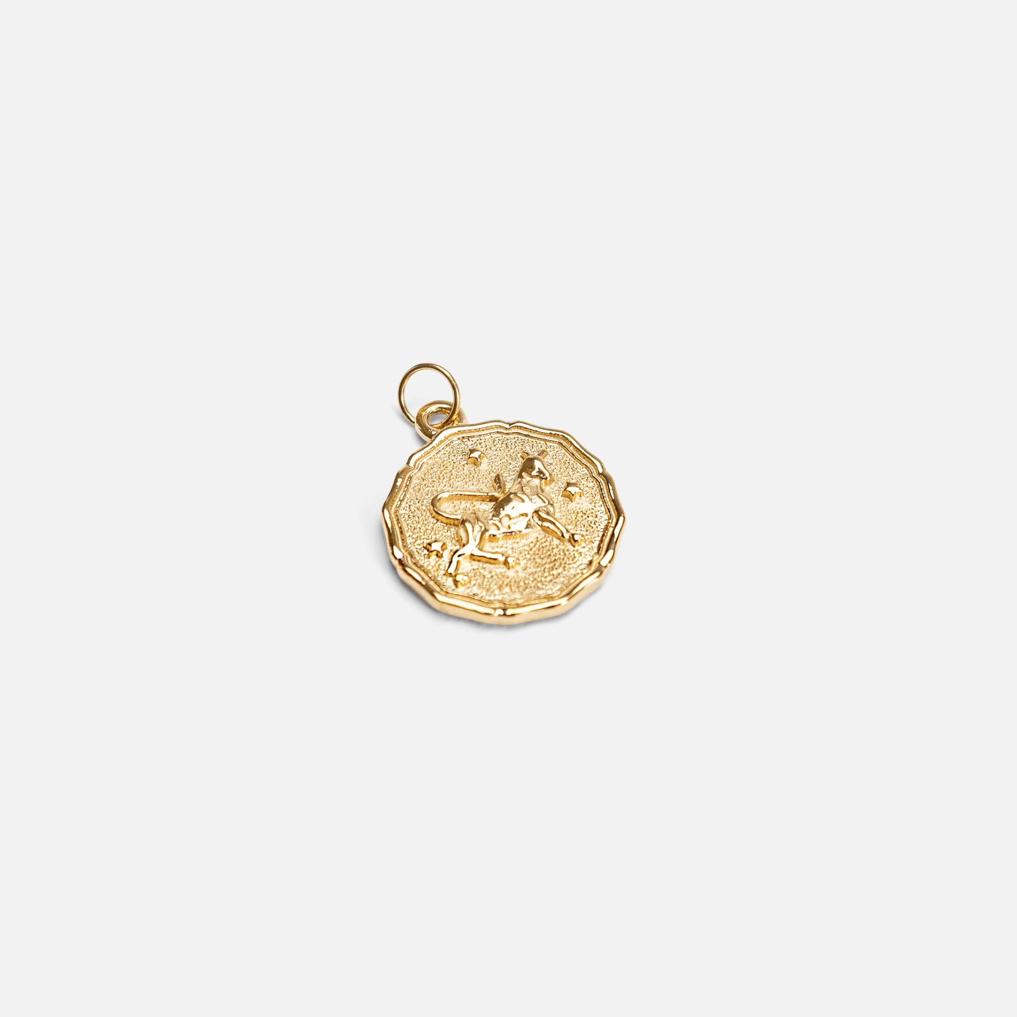 Golden "taurus" zodiac sign charm