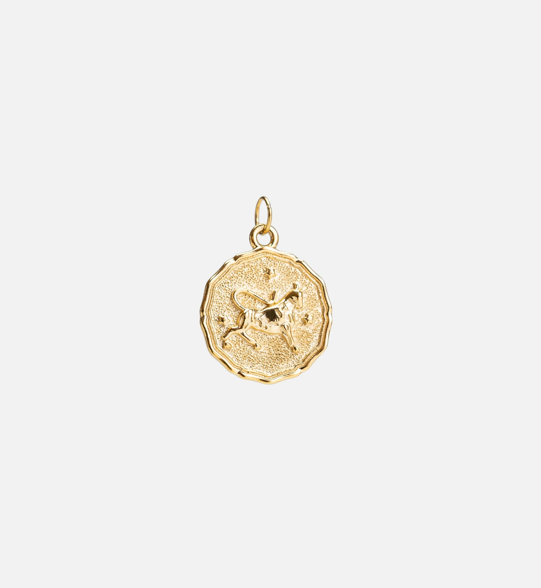 Golden "taurus" zodiac sign charm