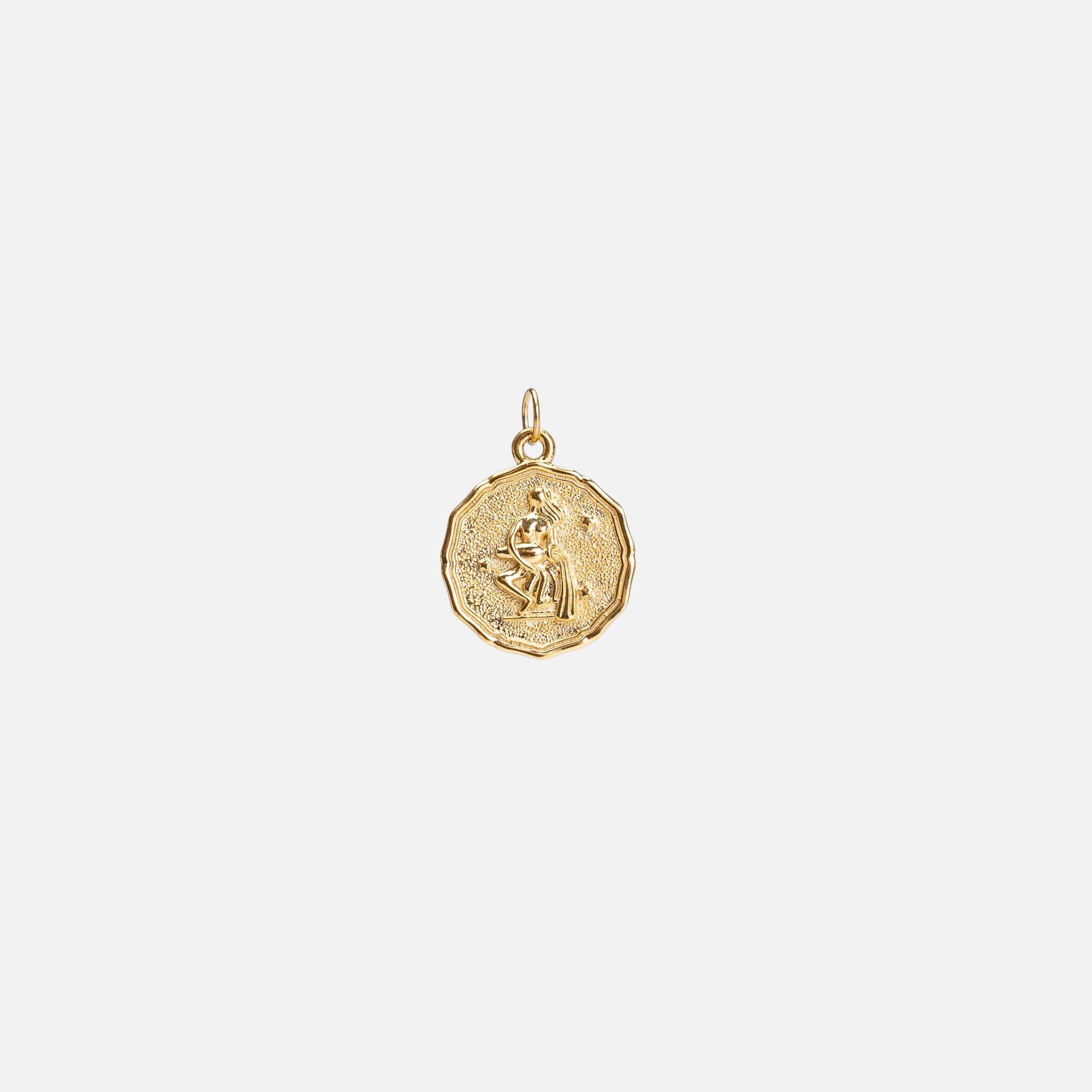 Breloque dorée signe astrologique ‘’verseau’’