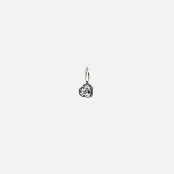 Load image into Gallery viewer, Silvered heart charm in stainless steel
