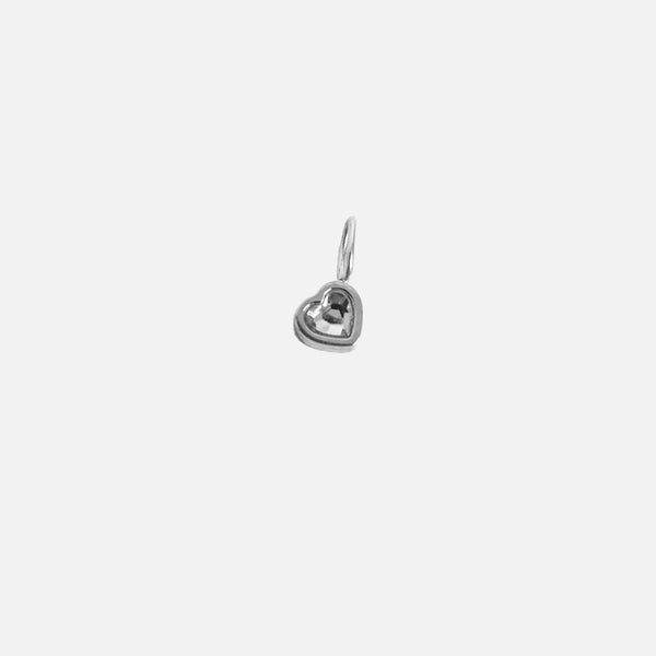 Load image into Gallery viewer, Silvered heart charm in stainless steel
