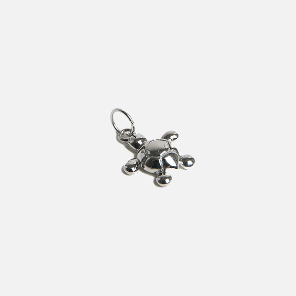 Load image into Gallery viewer, Silvered stainless steel turtle charm
