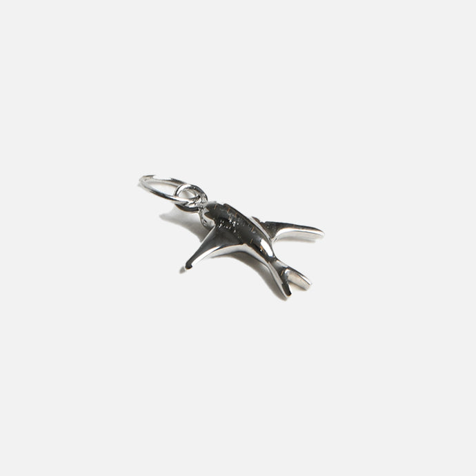 Breloque argentée oiseau en acier inoxydable