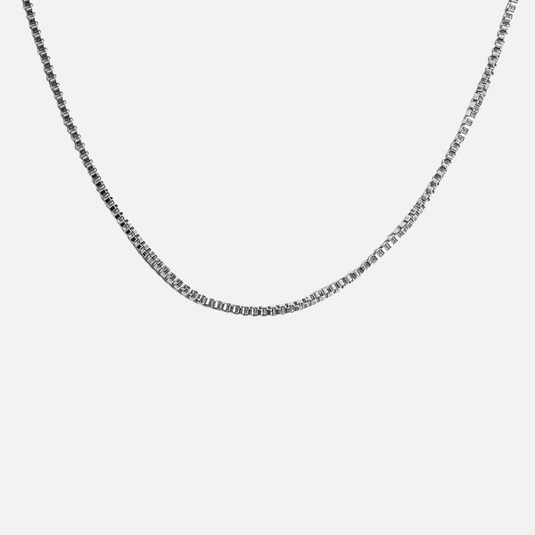 Load image into Gallery viewer, Delicate silvered diamond mesh chain in stainless steel 
