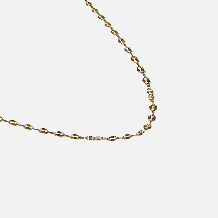 Chaîne maille diamant dorée en acier inoxydable