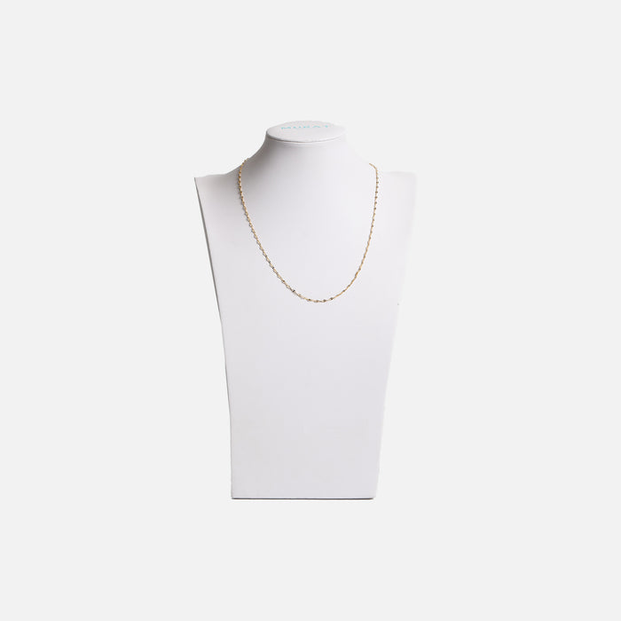 Chaîne maille diamant dorée en acier inoxydable