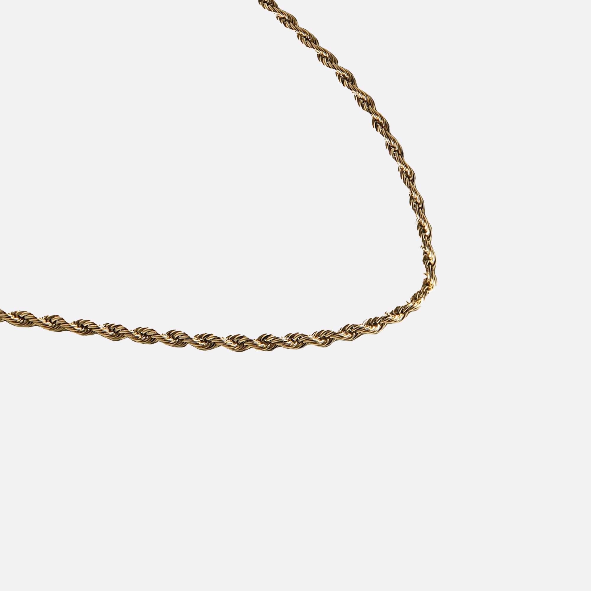 Golden stainless steel twisted chain