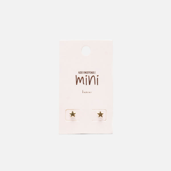 Load image into Gallery viewer, Mini golden star earrings in stainless steel
