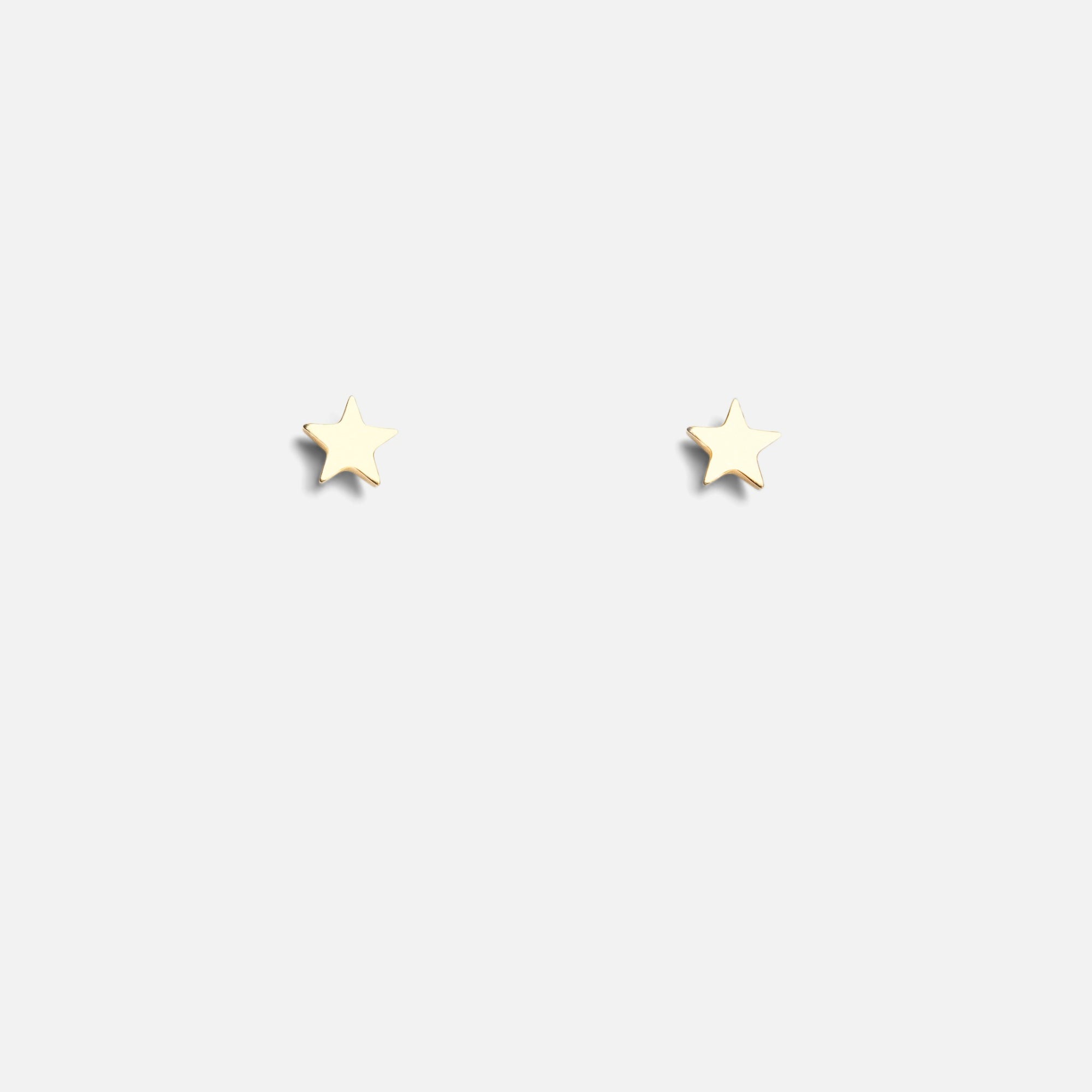 Mini golden star earrings in stainless steel