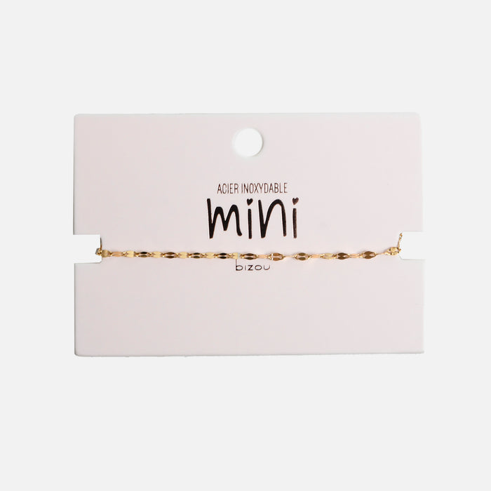 Mini bracelet classique doré en acier inoxydable