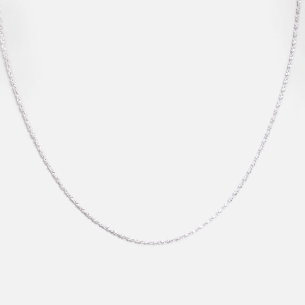 Charger l&#39;image dans la galerie, Chaîne argent sterling 16 pouces avec  mailles entremêlées
