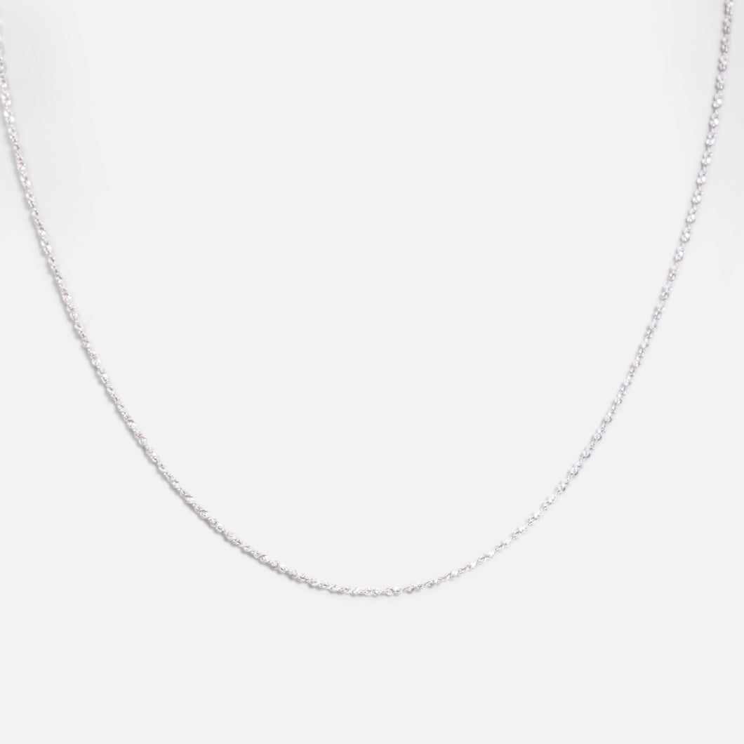 Sterling silver chain 16 inches with intertwined mesh