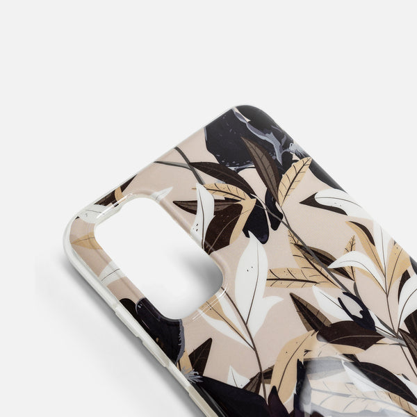 Load image into Gallery viewer, Beige phone case for Samsung S20 with leaves
