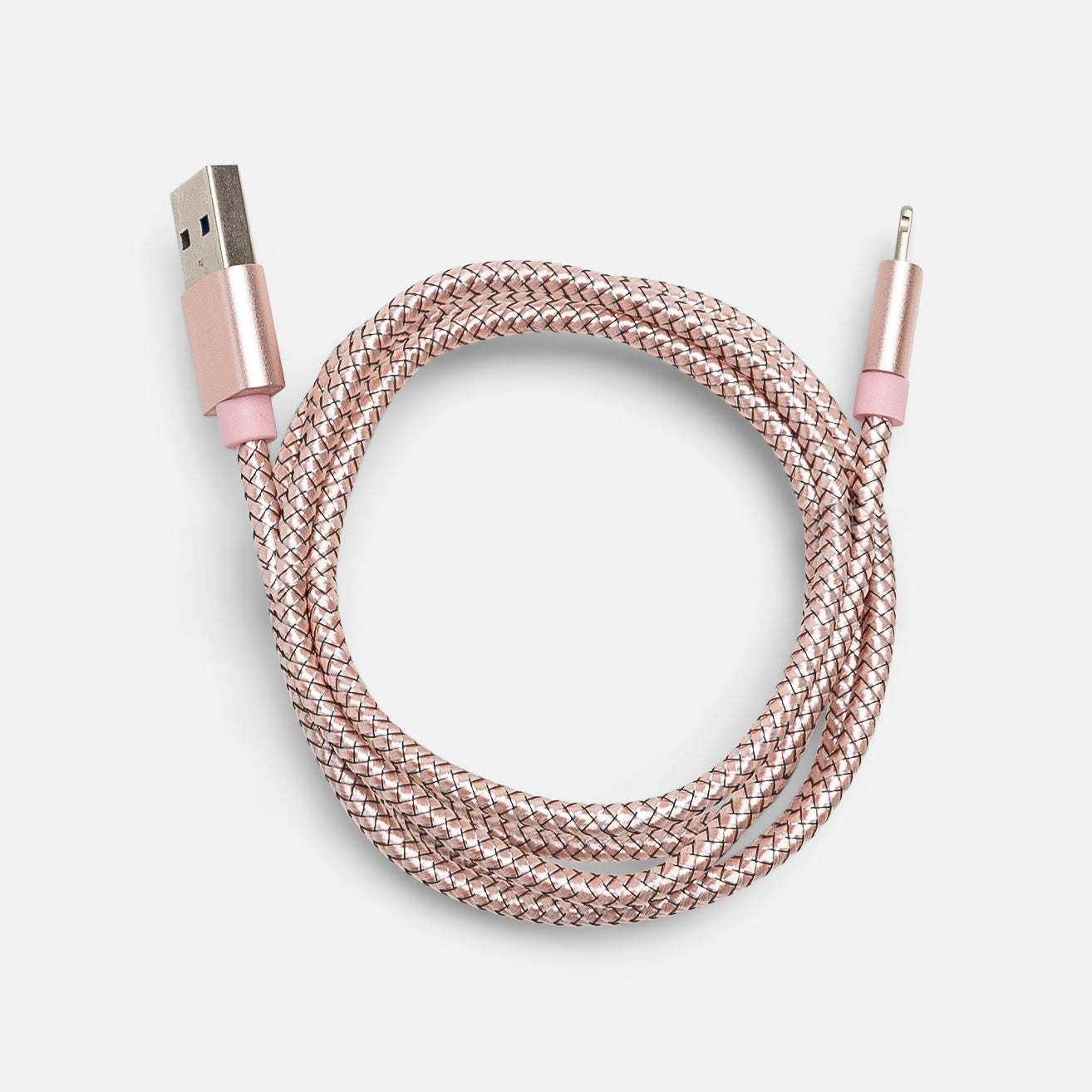 Pink charging cable for iPhone 