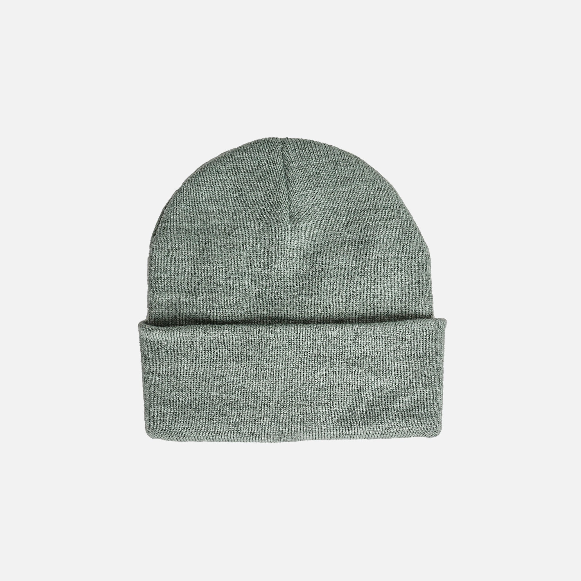 Pale green beanie with flap