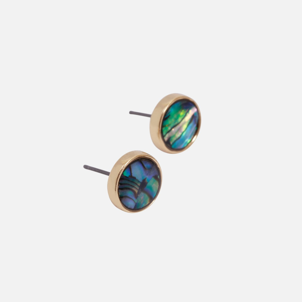 Set of three pairs of abalone fixed earrings 