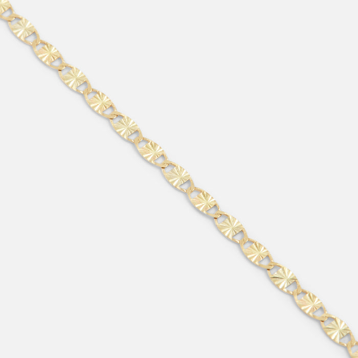 Bracelet mailles étoilées or 10 carats