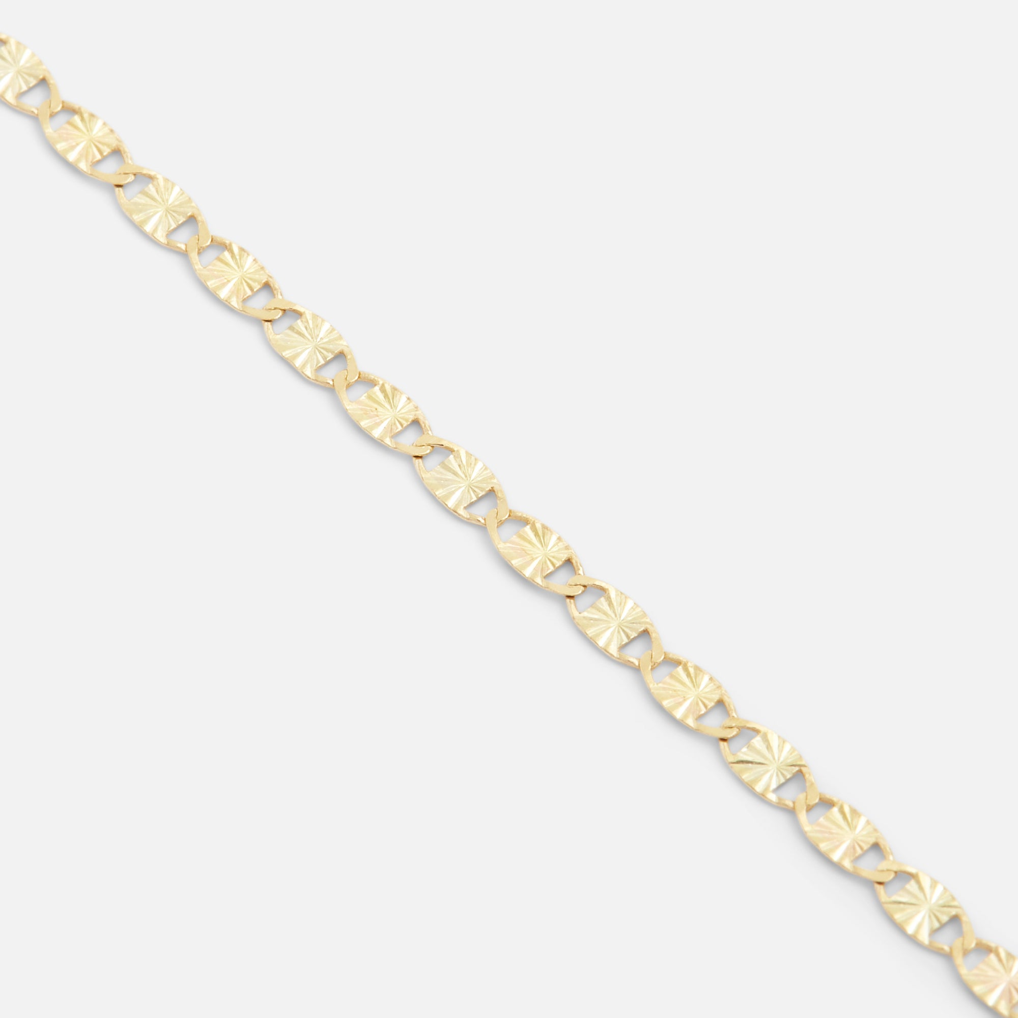 9,5’’ star mesh ankle chain 10k yellow gold