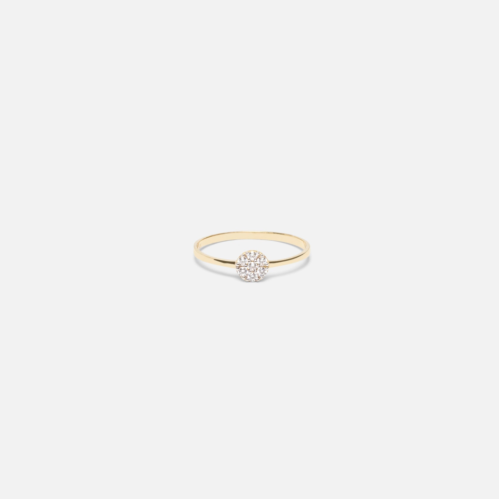 10k yellow gold ring with cubic zirconia circle 