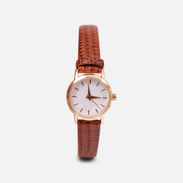 Load image into Gallery viewer, Unik collection - watch with snakeskin effect rust bracelet
