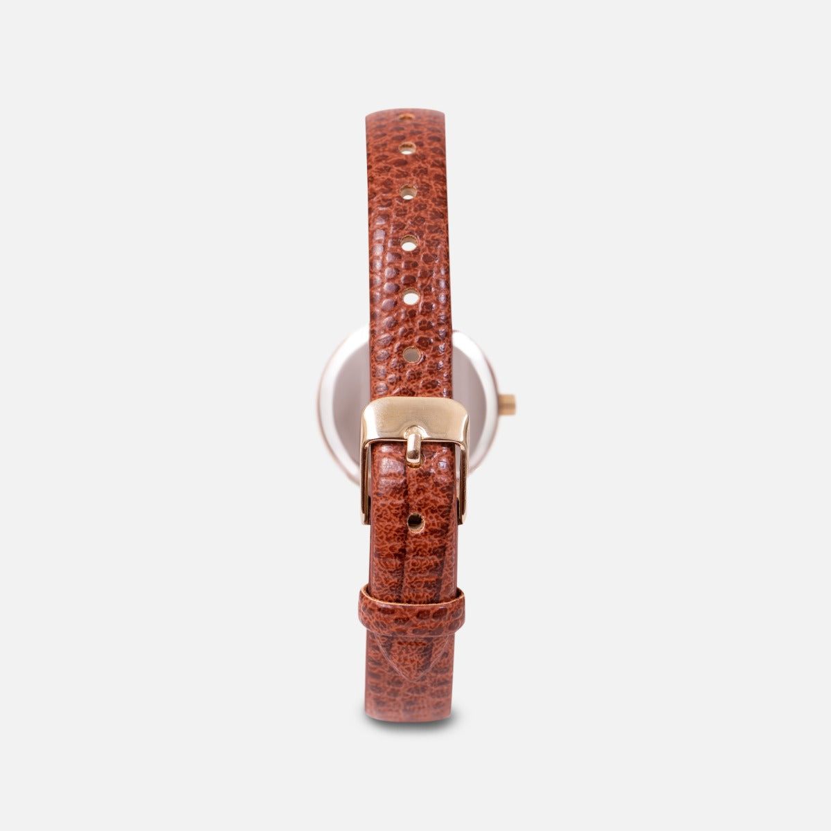 Unik collection - watch with snakeskin effect rust bracelet