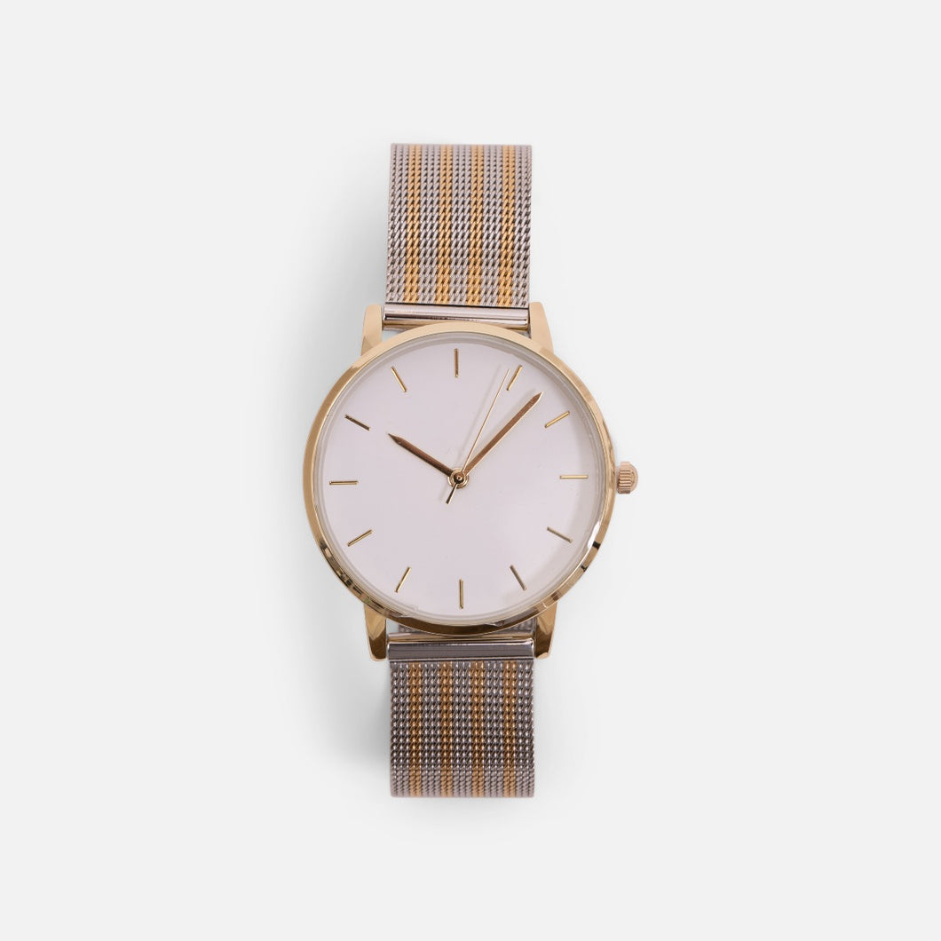 Iconik collection - silver and golden watch