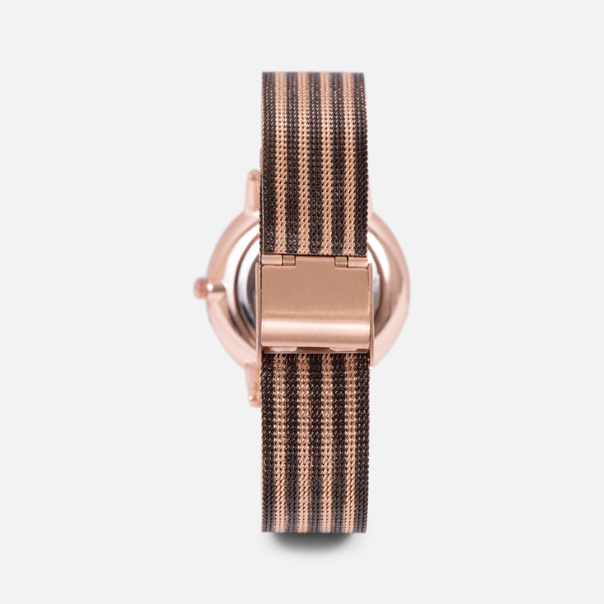 Iconik collection - rose gold and black mesh watch