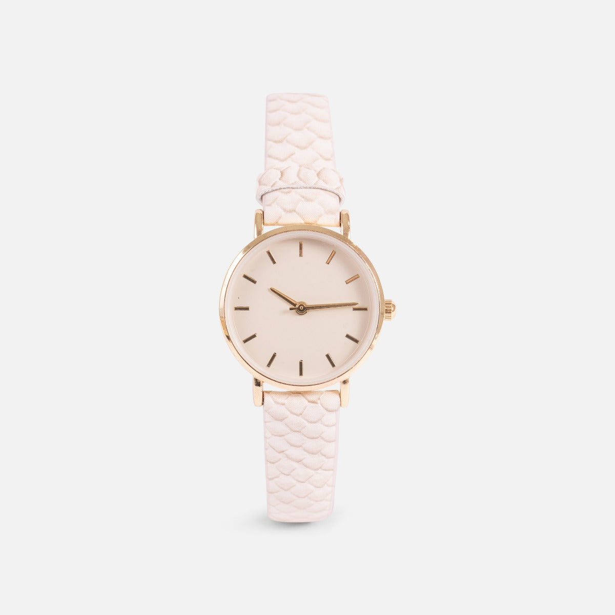 Unik collection - watch with ivory snakeskin strap and tone-on-tone dial