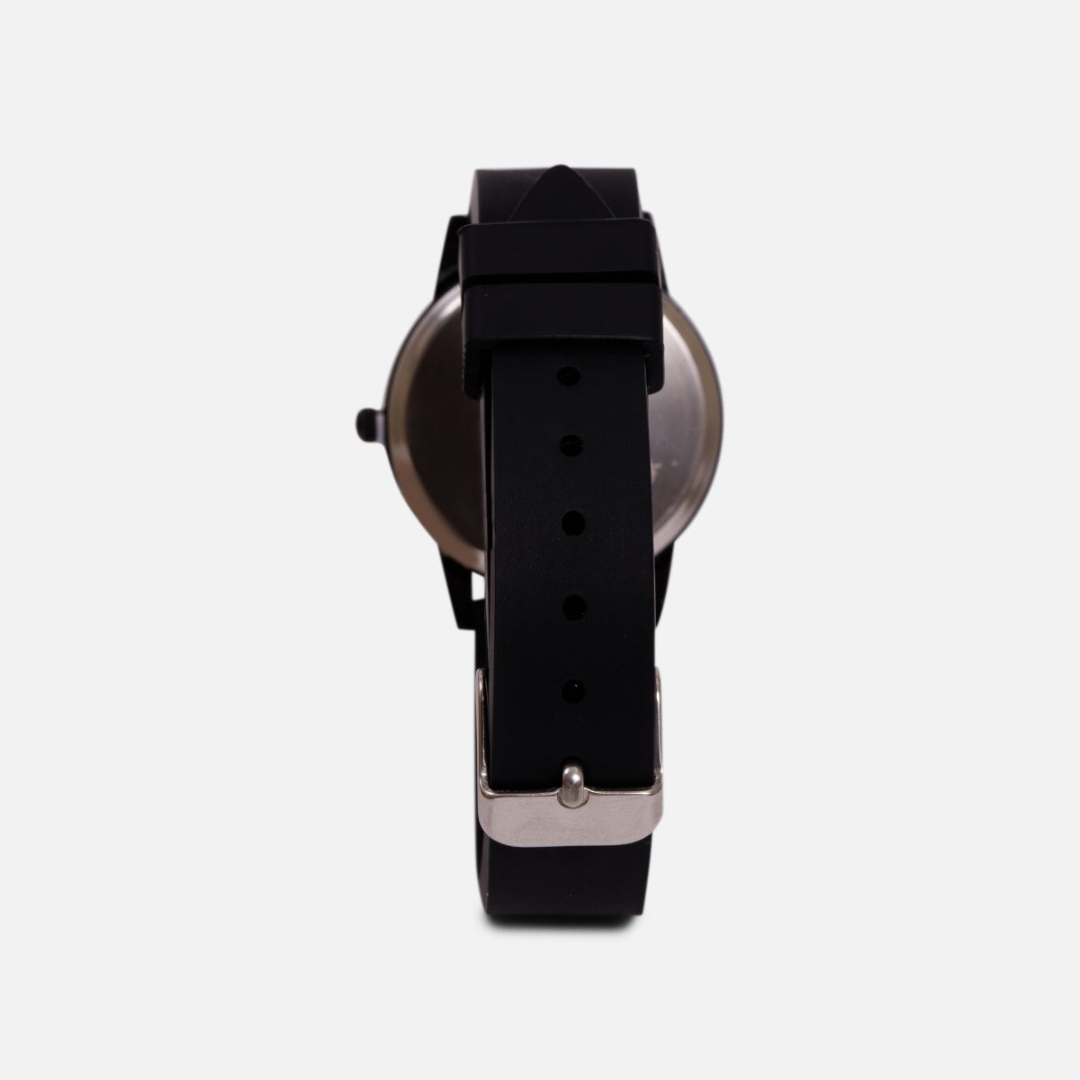 Collection innova - montre noire avec cadran rond et bracelet en silicone
