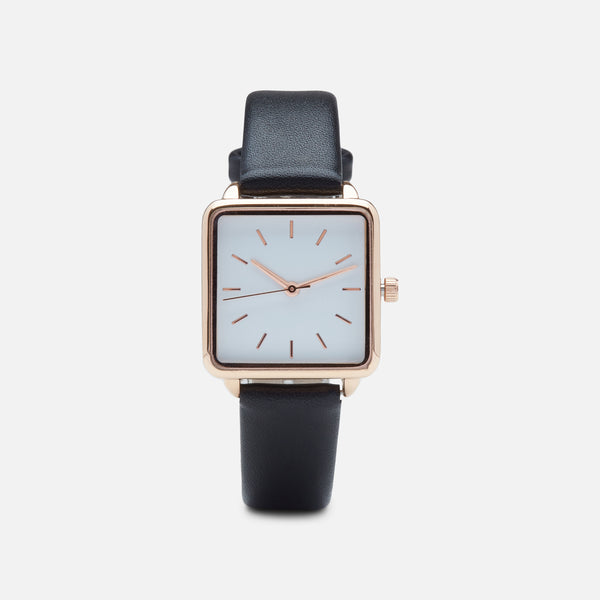 Load image into Gallery viewer, Minima collection - black square watch

