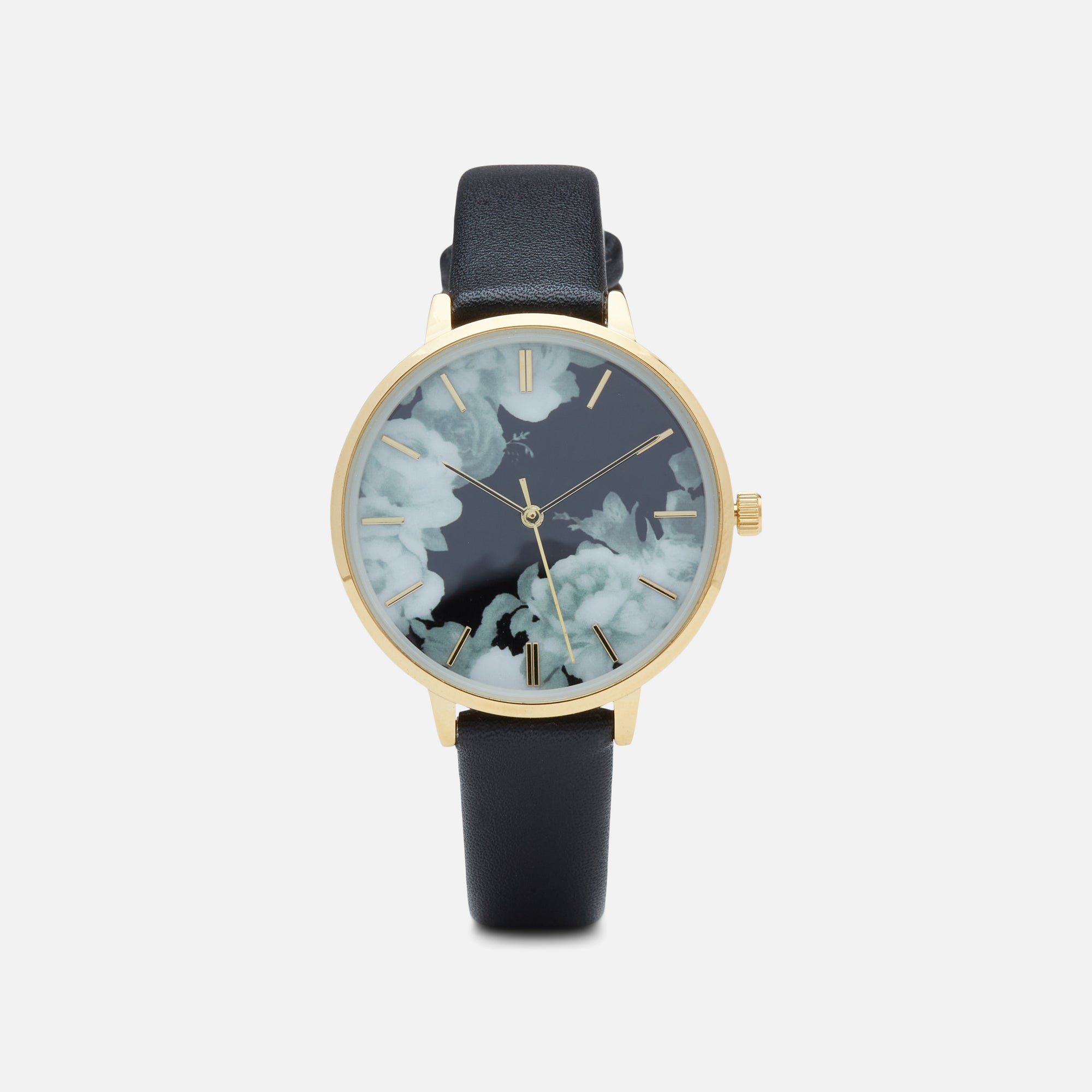 Classik collection - black watch with floral dial