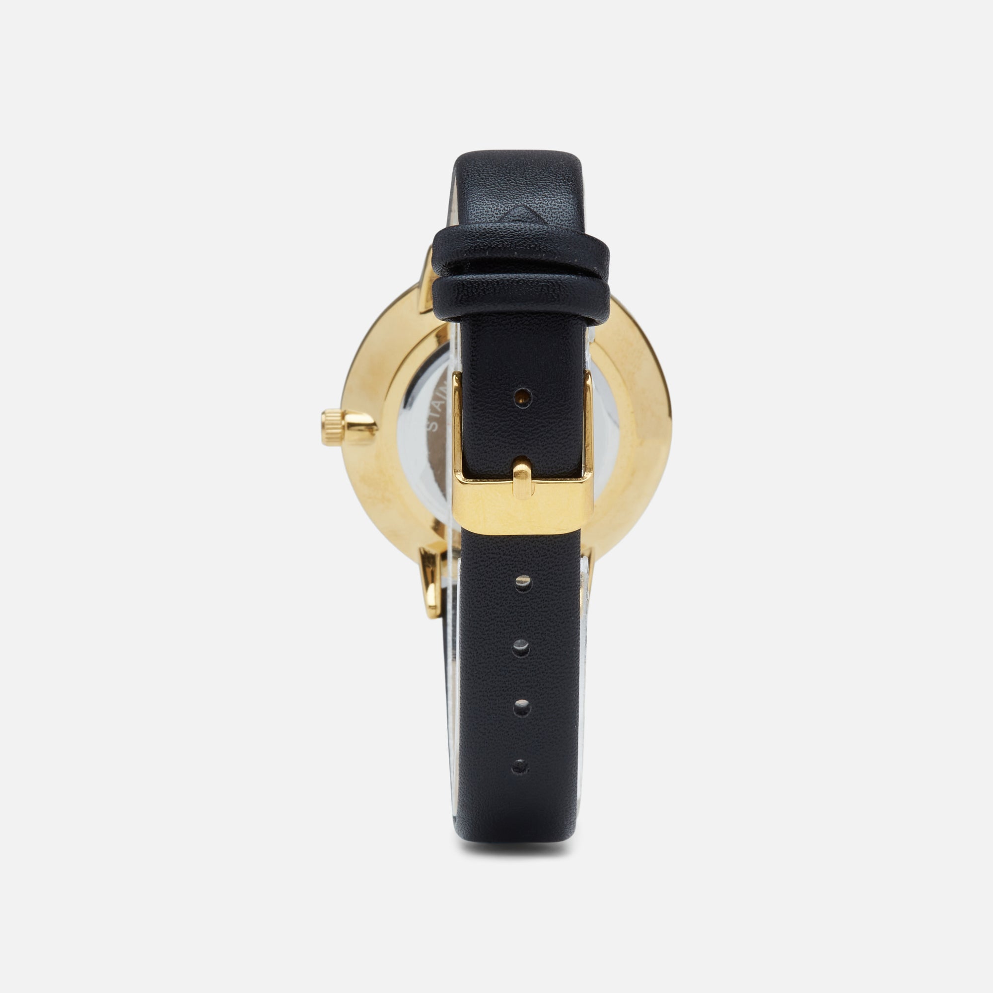 Collection classik – montre noire avec cadran fleuri
