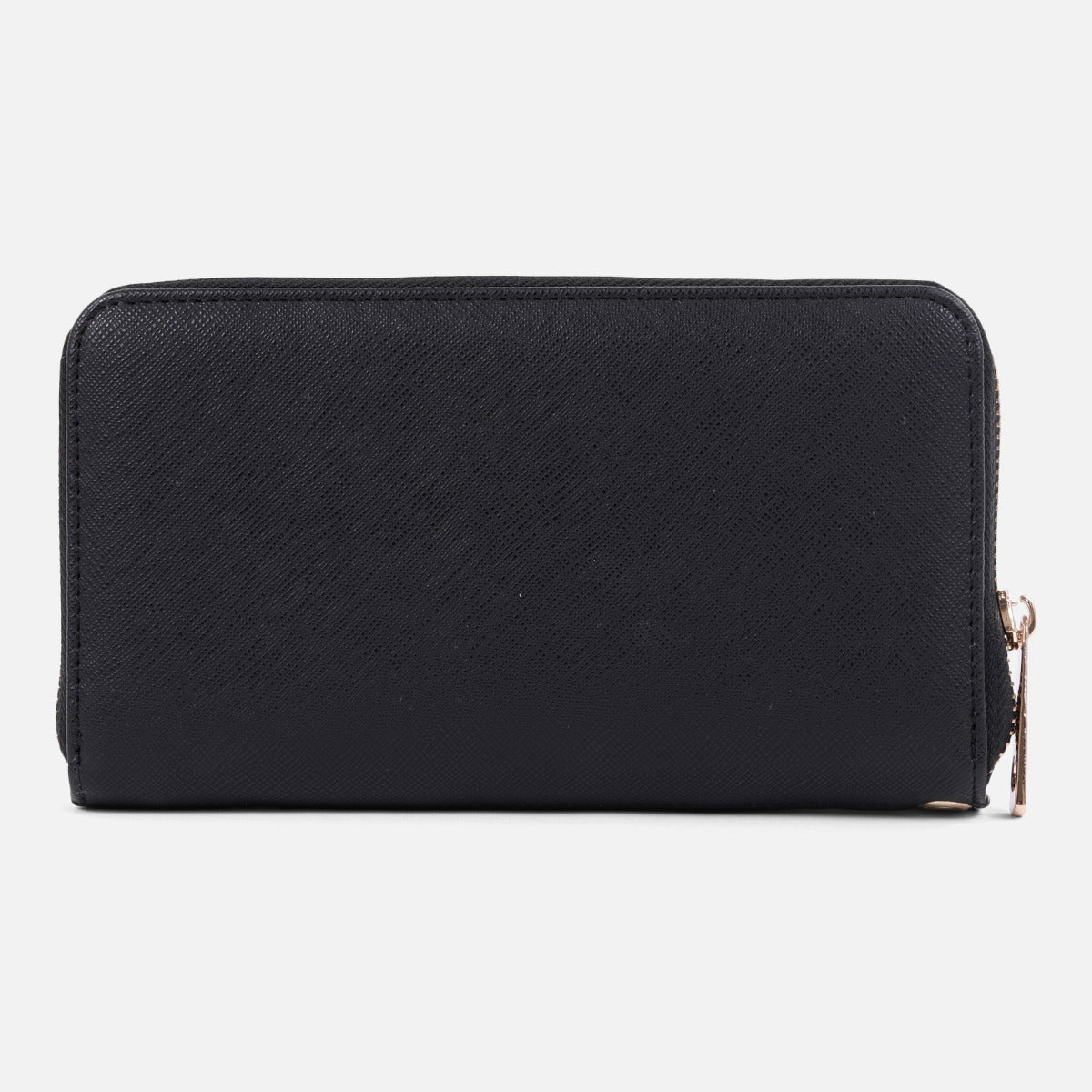 Beige and black wallet with front pocket
