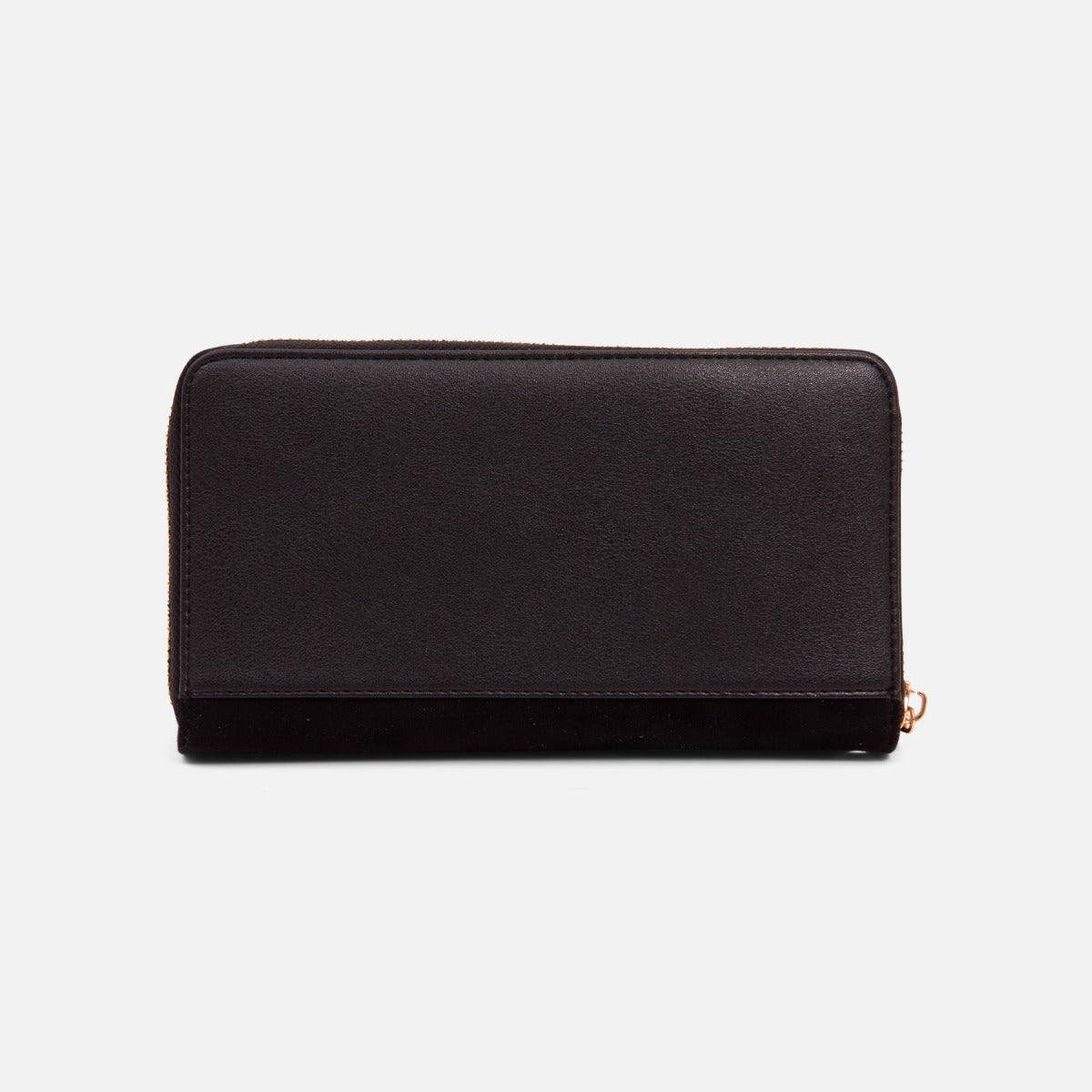 Portefeuille noir et mélange de texture
