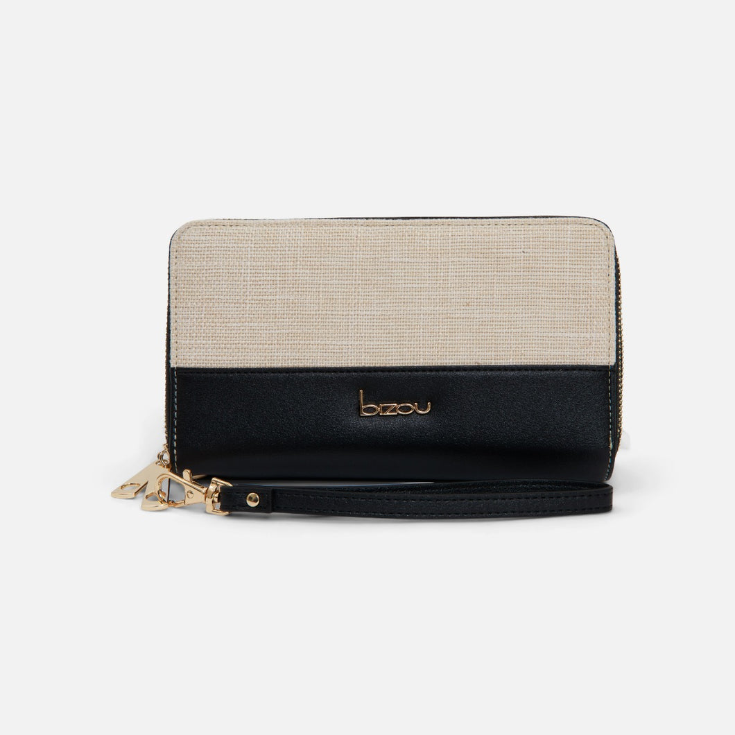 Double natural and black wallet 