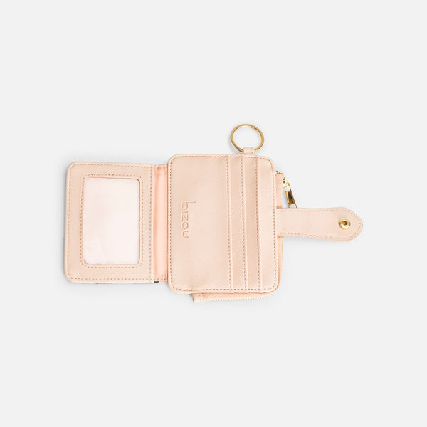 Load image into Gallery viewer, Small pink wallet with flowers 
