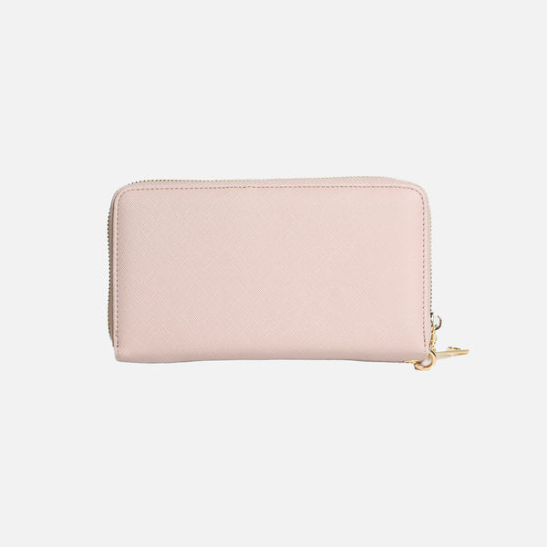 Load image into Gallery viewer, Double pink wallet with removable pocket
