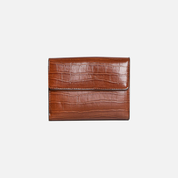 Charger l&#39;image dans la galerie, Petit portefeuille brun avec pochette amovible
