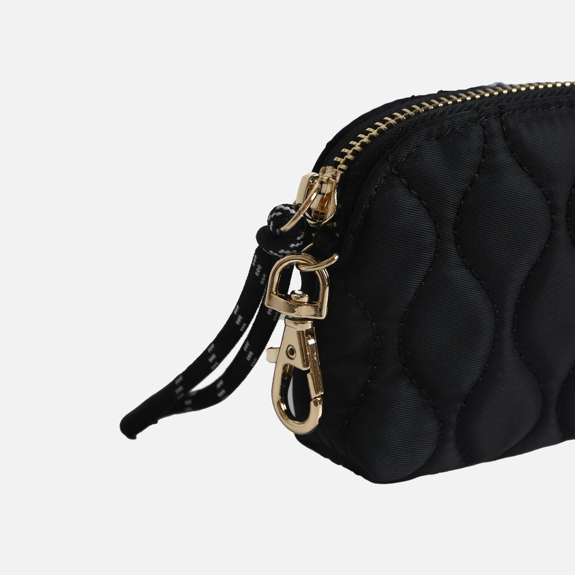 Black quilted coin wallet